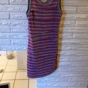 Purple and gray dress